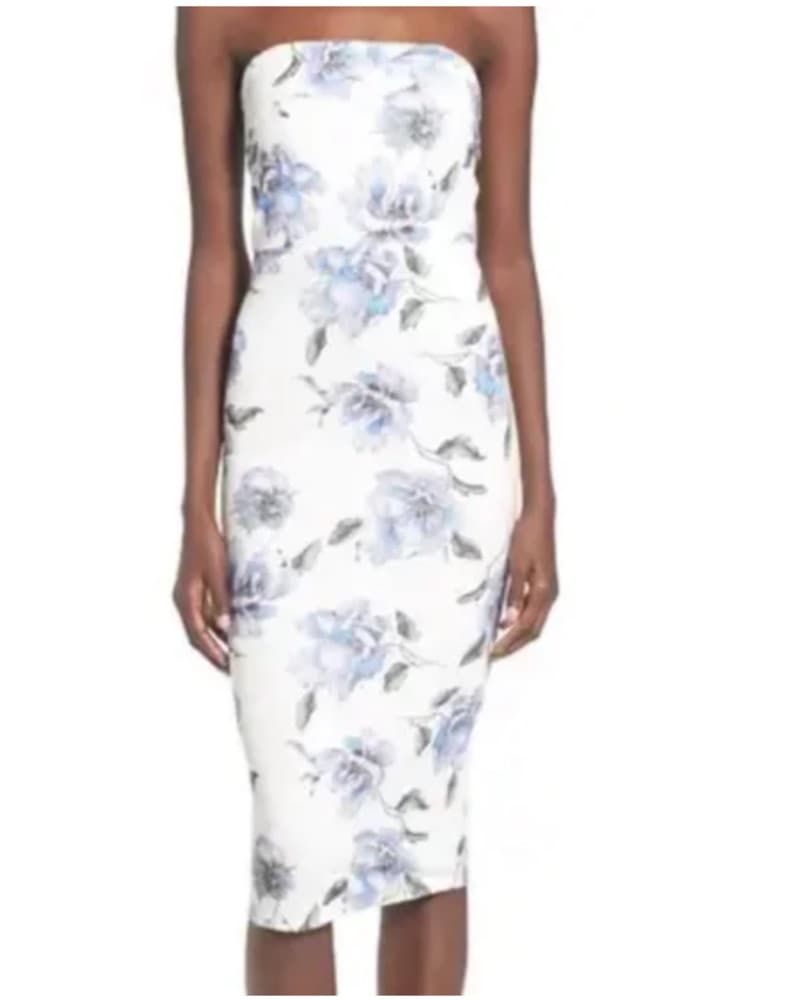 Missguided White Floral Dress - Image 1