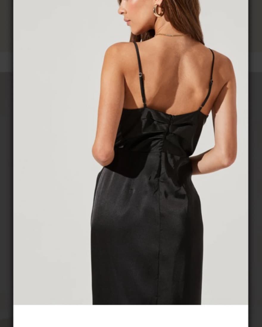 Astr - Twist Front Satin Midi Dress - Image 3