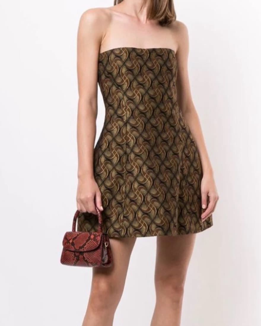 Khaite Jacquard Ginger Mini Dress - Image 3