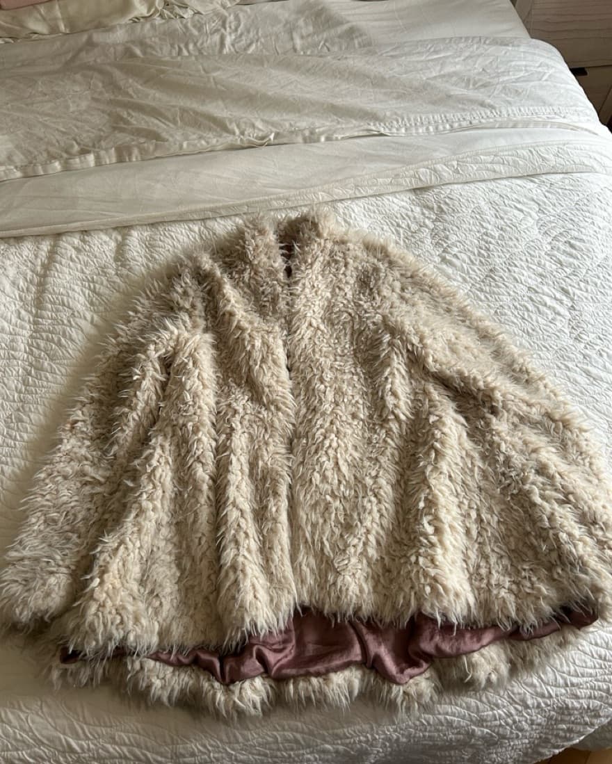 Free People Faux Fur Sherpa swing coat - Image 4