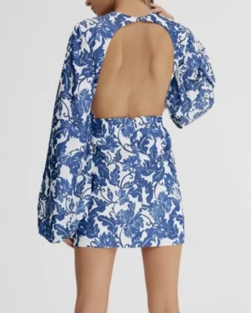 Significant Other Blue Floral Mini Dress - Image 2