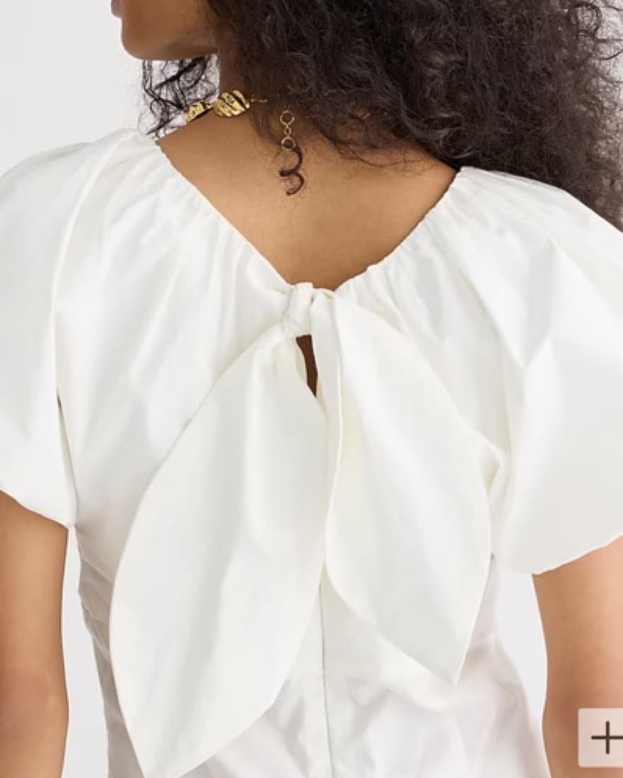 J.Crew White Puff Sleeve Top - Image 3