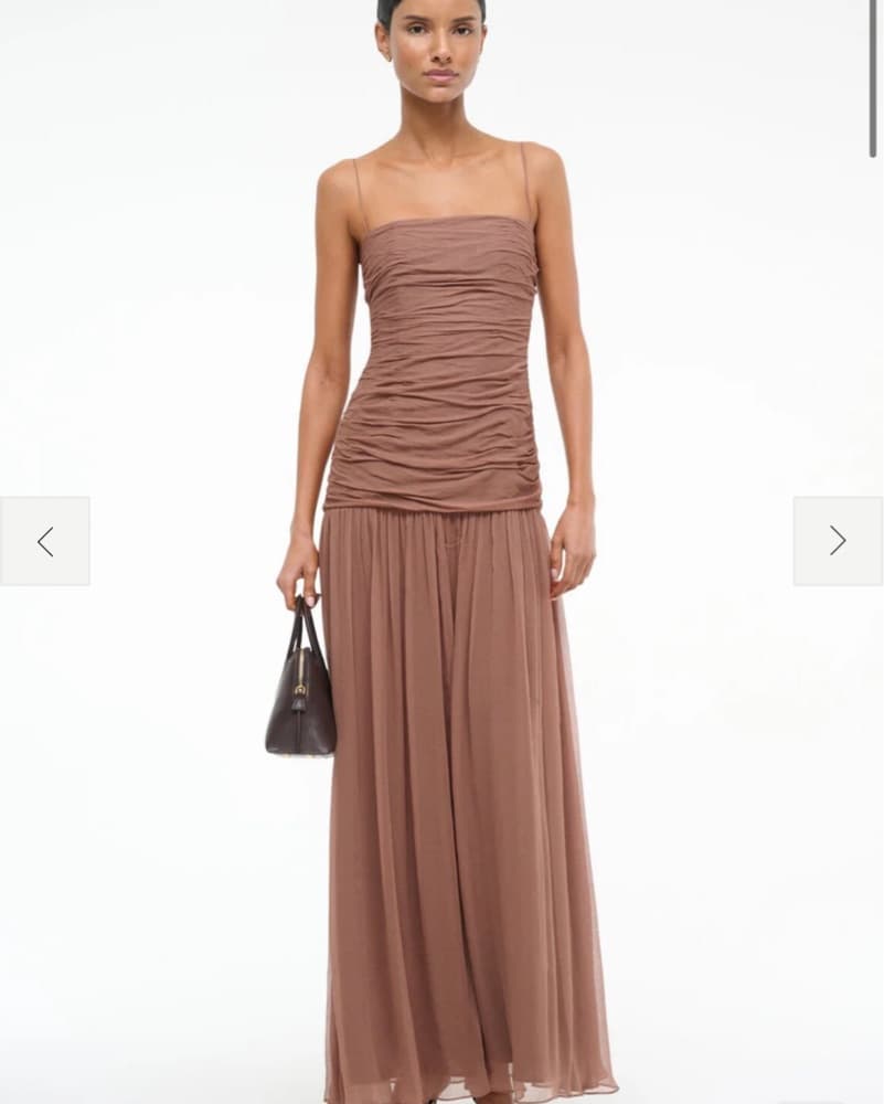 Staud Dalton Dress Mocha - Image 1