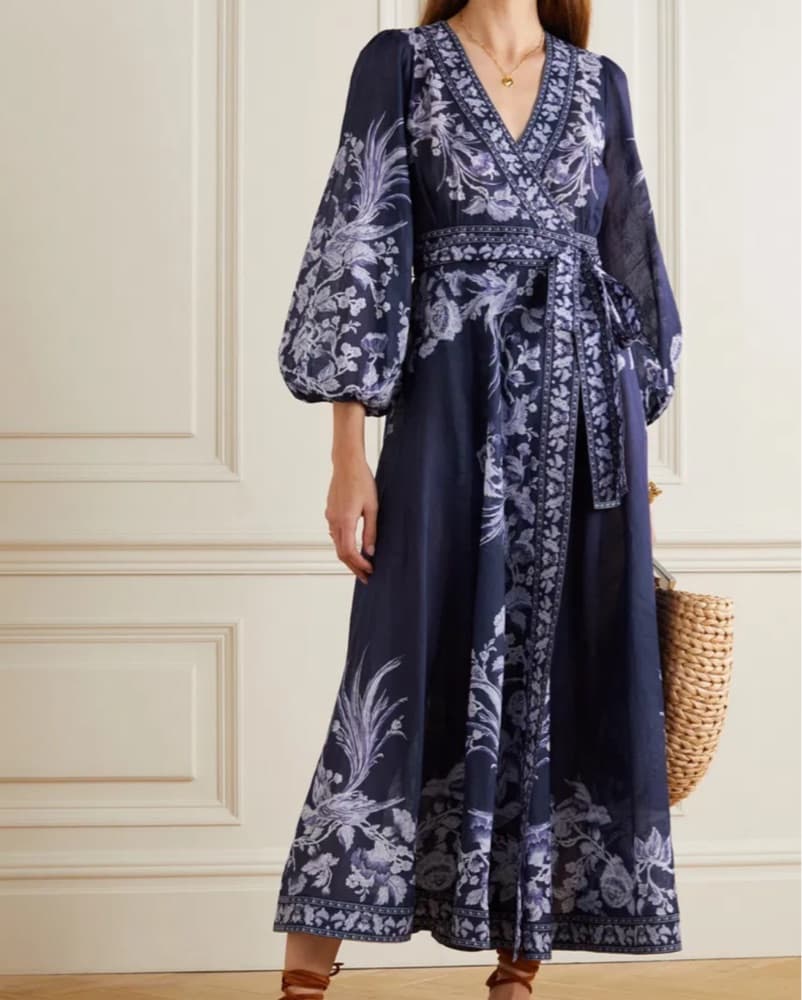 Zimmermann Aliane Wrap Long Dress - Image 2