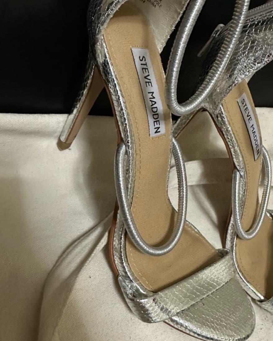 Steve Madden Silver Heels - Image 2