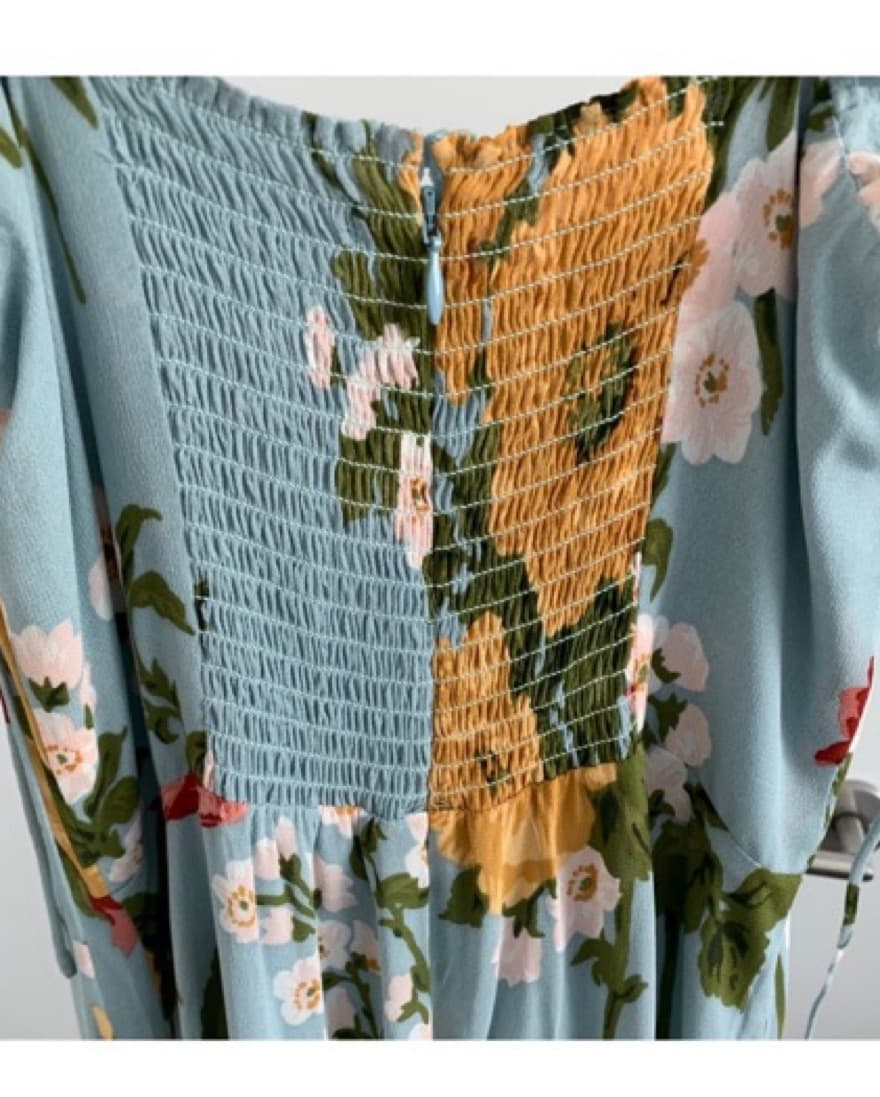 Reformation Enya Blue Floral Dress - Image 6