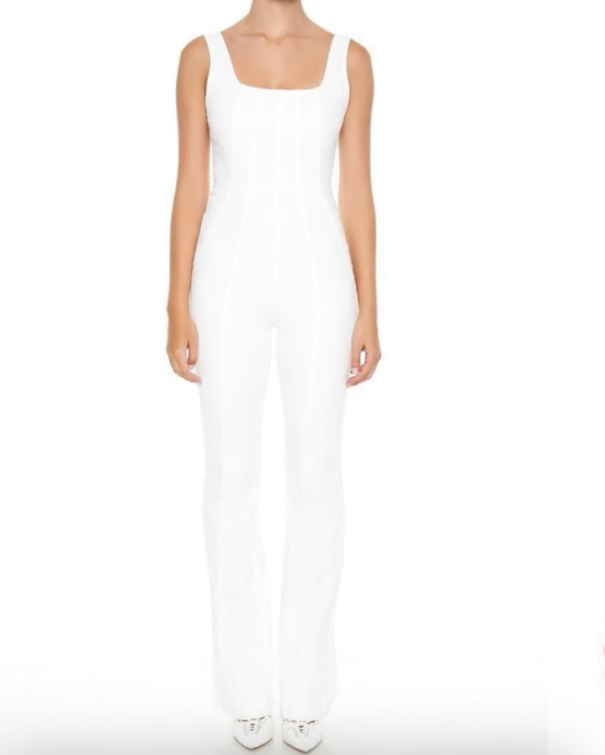 White Denim jumpsuit - Image 1