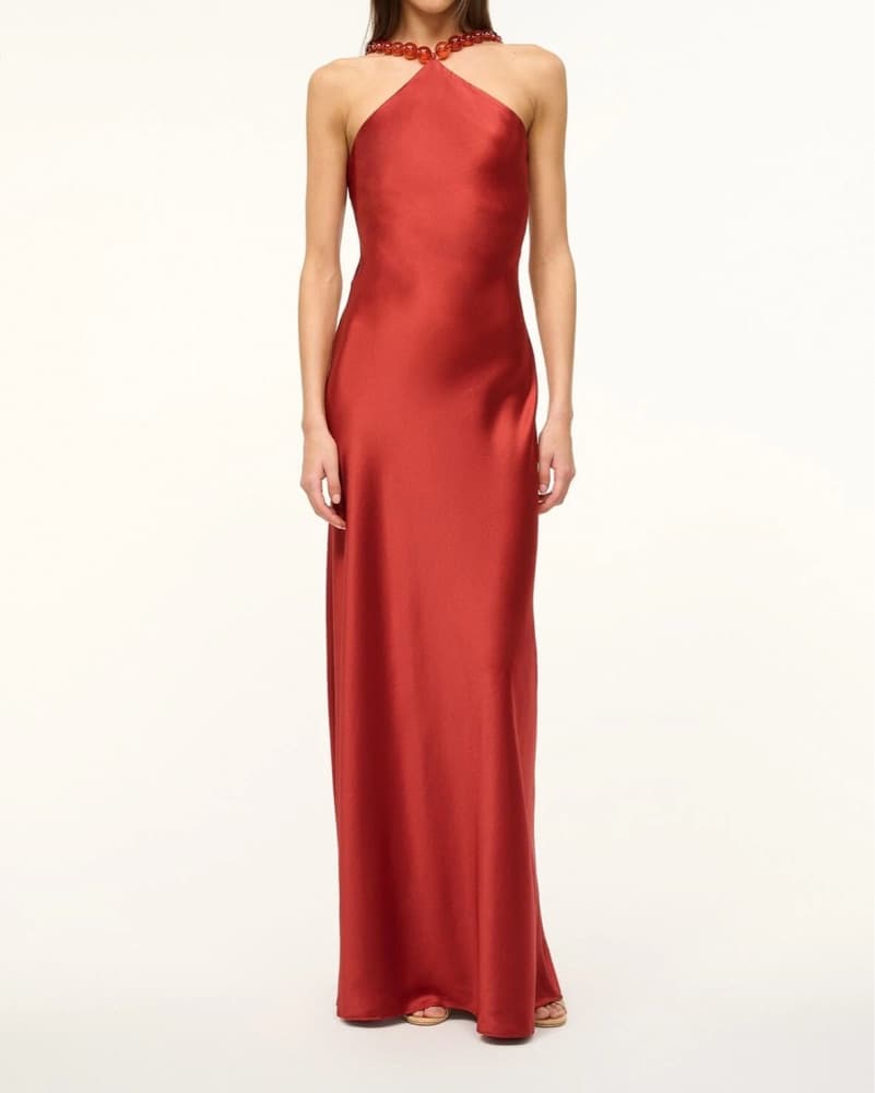 Staud Cadence Dress, Rust Size 6/Small - Image 1
