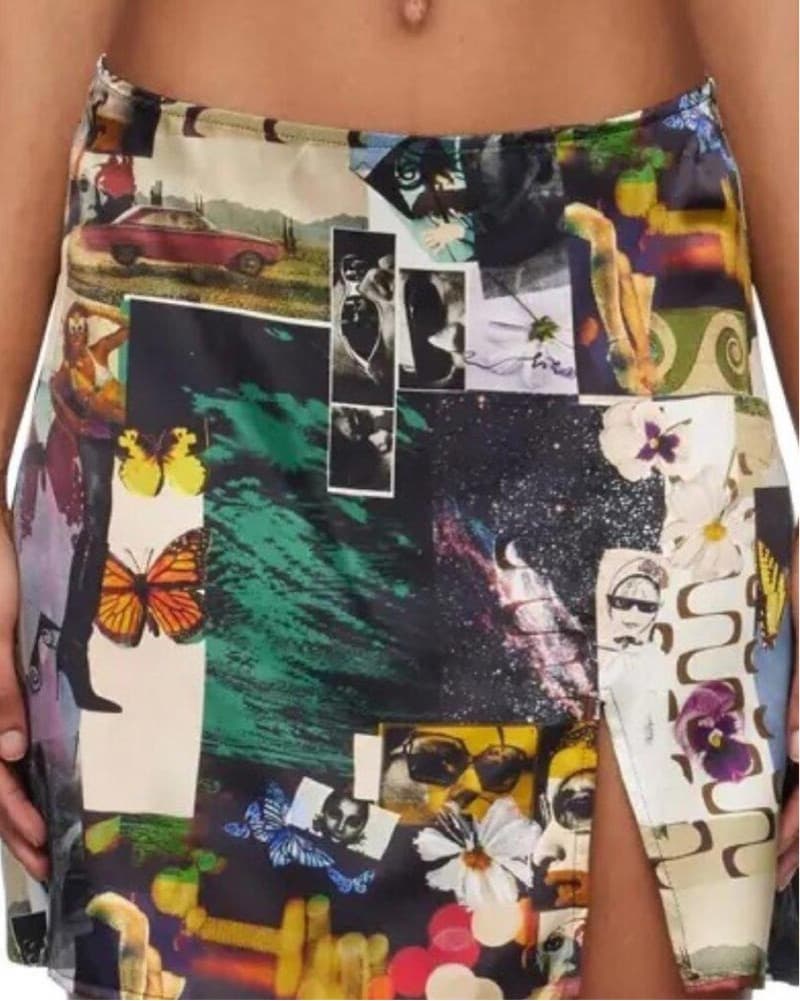 Reformation Robbie Silk Skirt - Cool  - Image 3