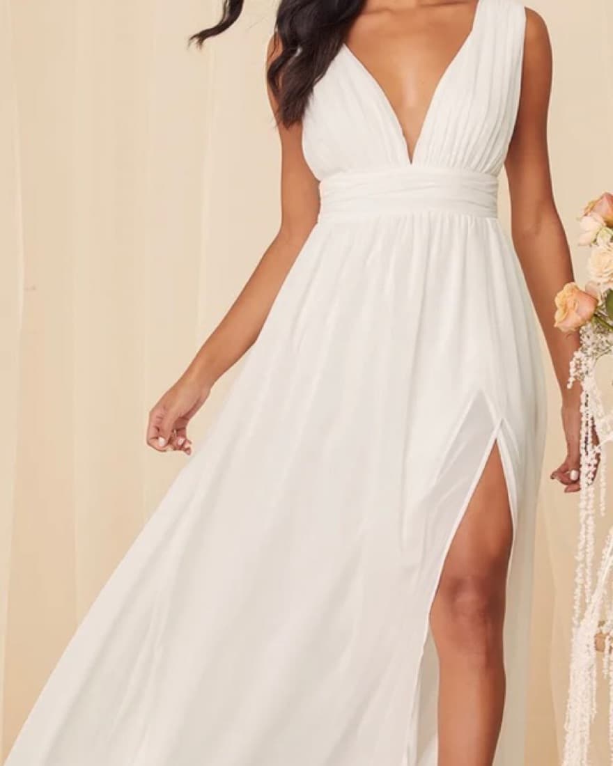 White Lulu Formal Dress - Image 1
