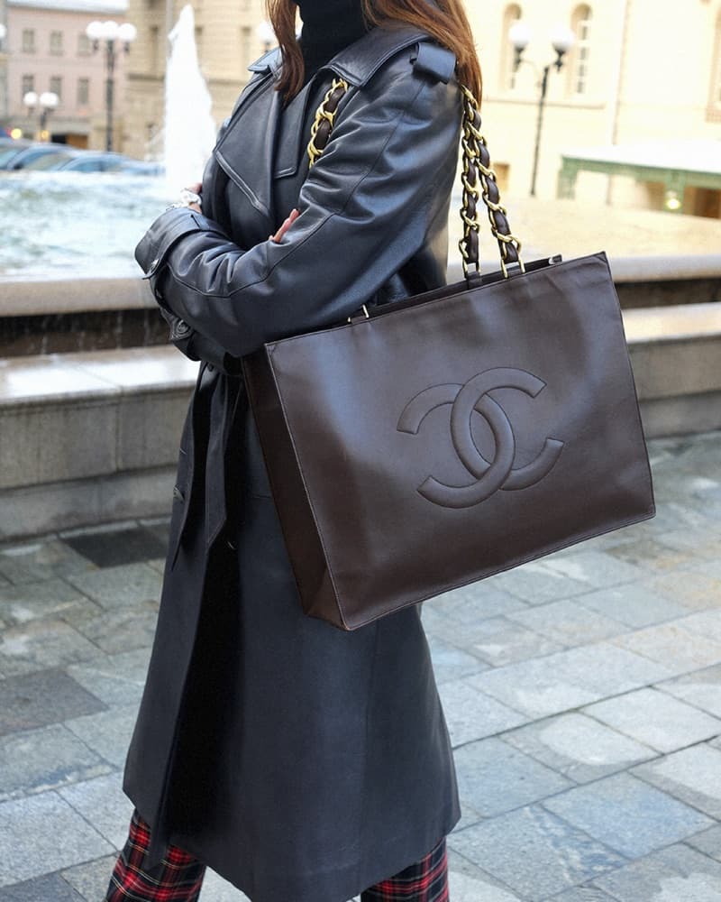 Chanel Brown Tote Bag - Image 1
