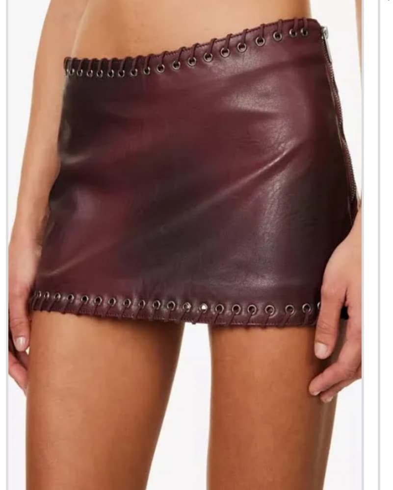 Lynn Faux Leather Mini Skirt - Image 4