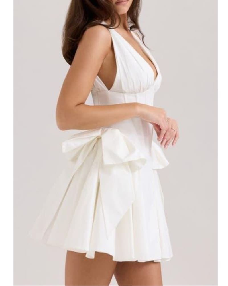 House of CB White Corset Mini Dress  - Image 3