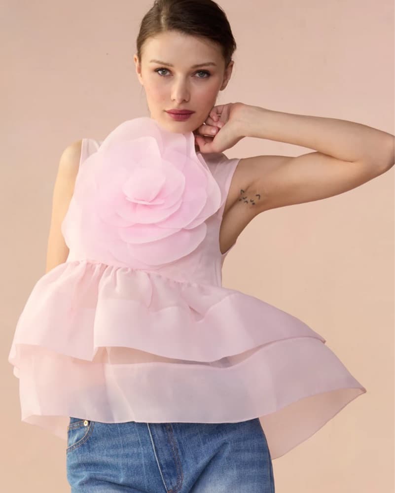 Cynthia rowley chloe Organza Top - Image 2