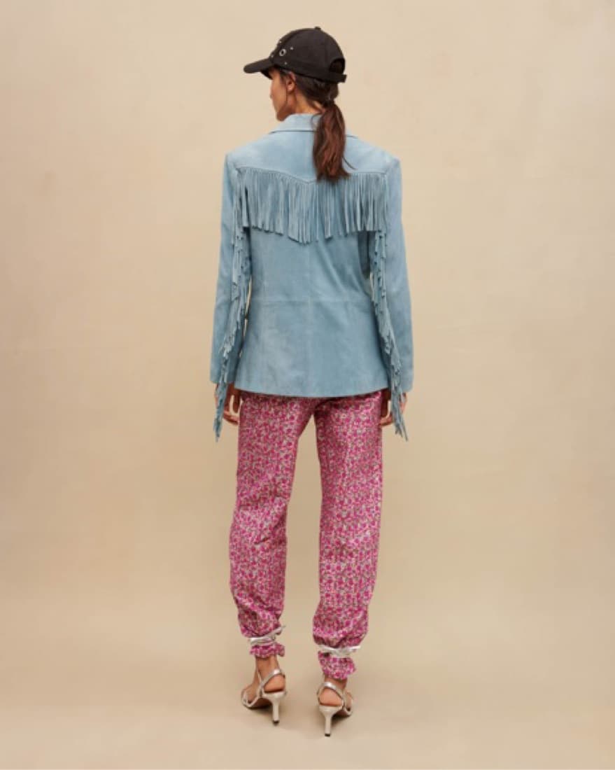 Maje Suede Western Fringe Jacket - Image 5