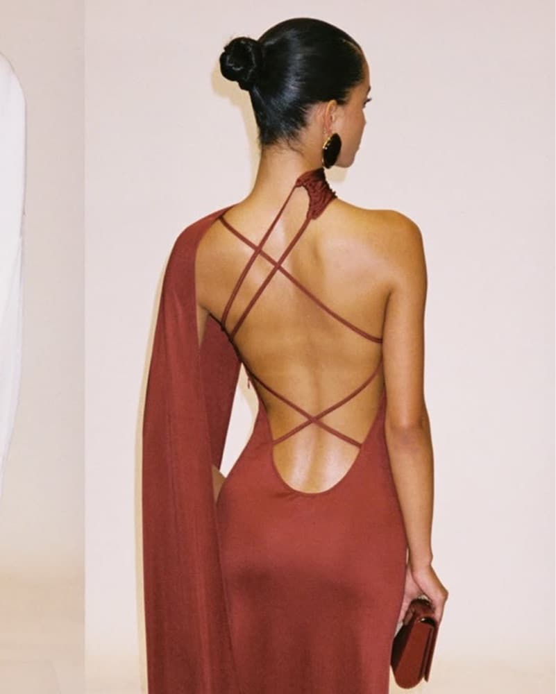 Helsa Muse Cape Dress - Image 1