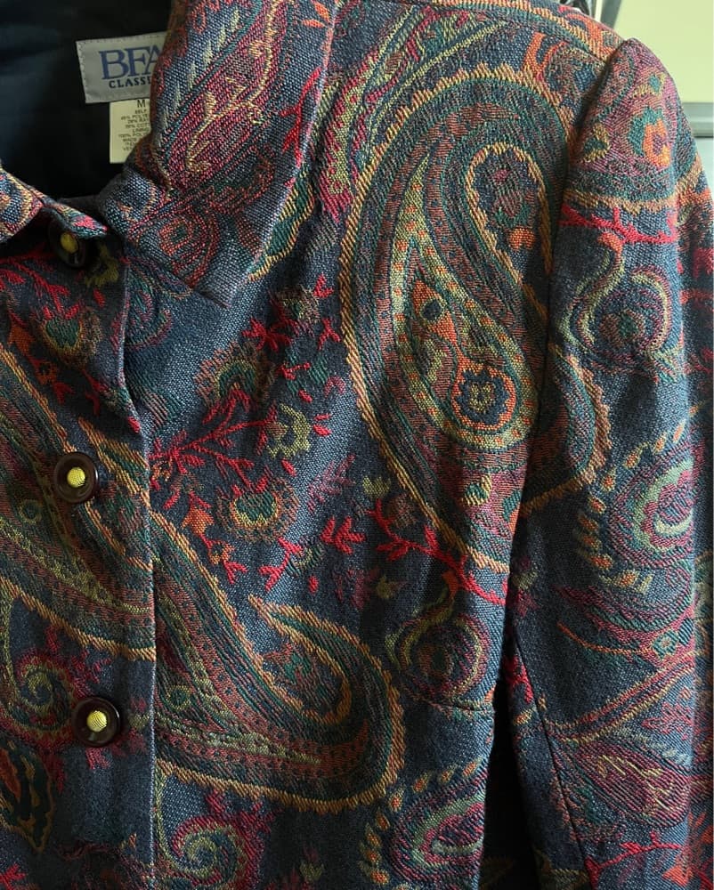 Vibrant Paisley Print Blazer - Image 2