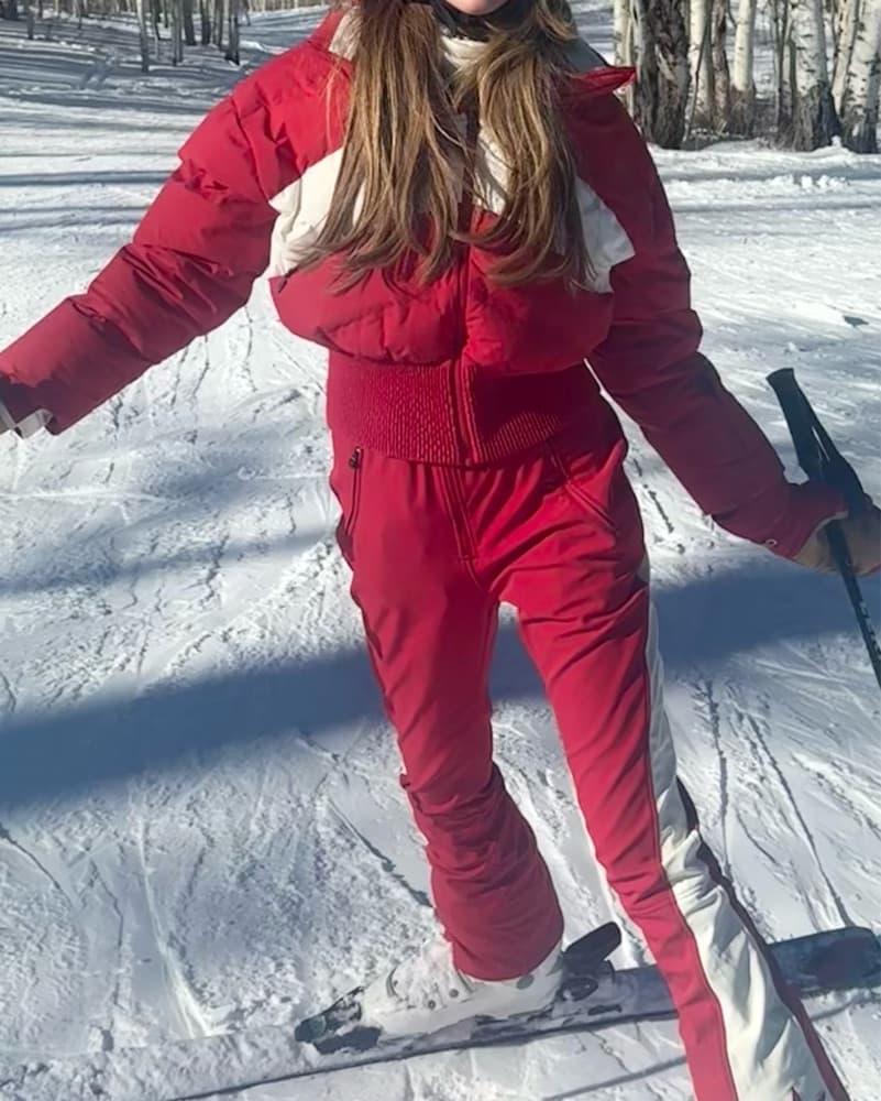 Bogner Red And White Ski Puffer Top Coat - Image 1