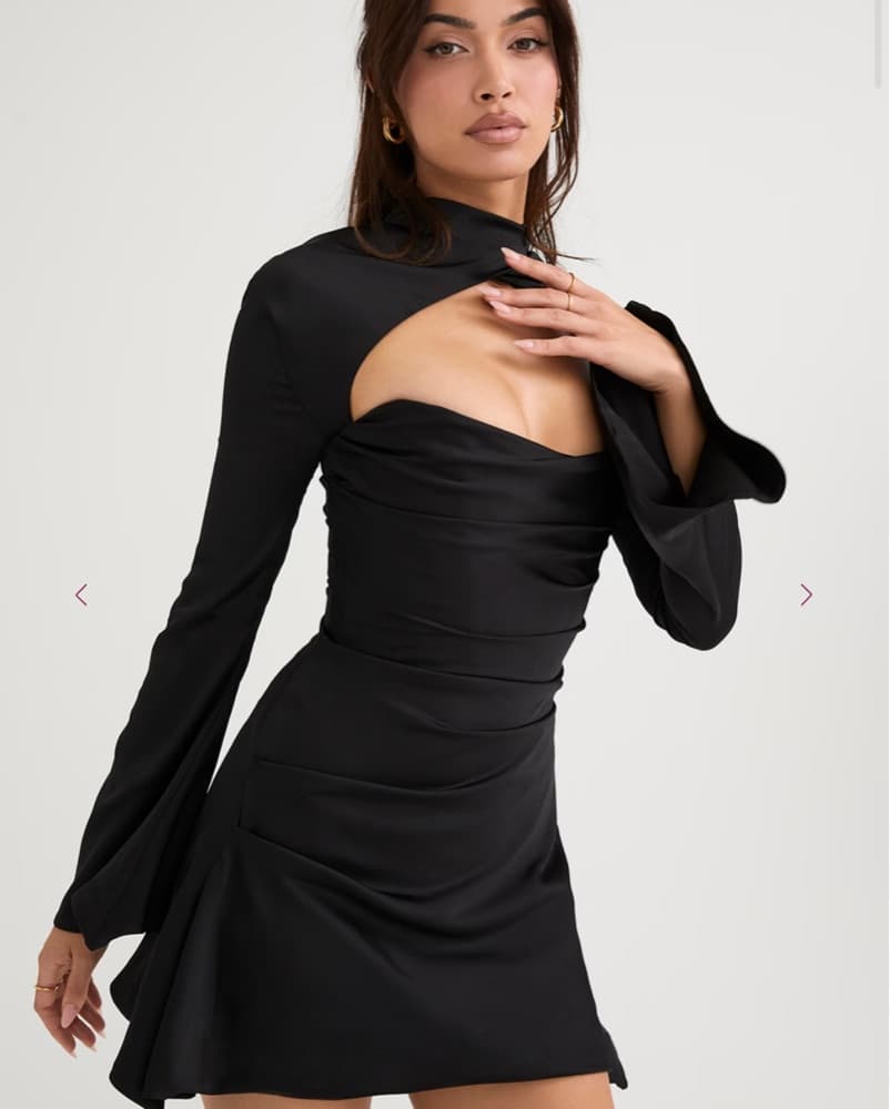House Of Cb Black Mini Dress - Image 1