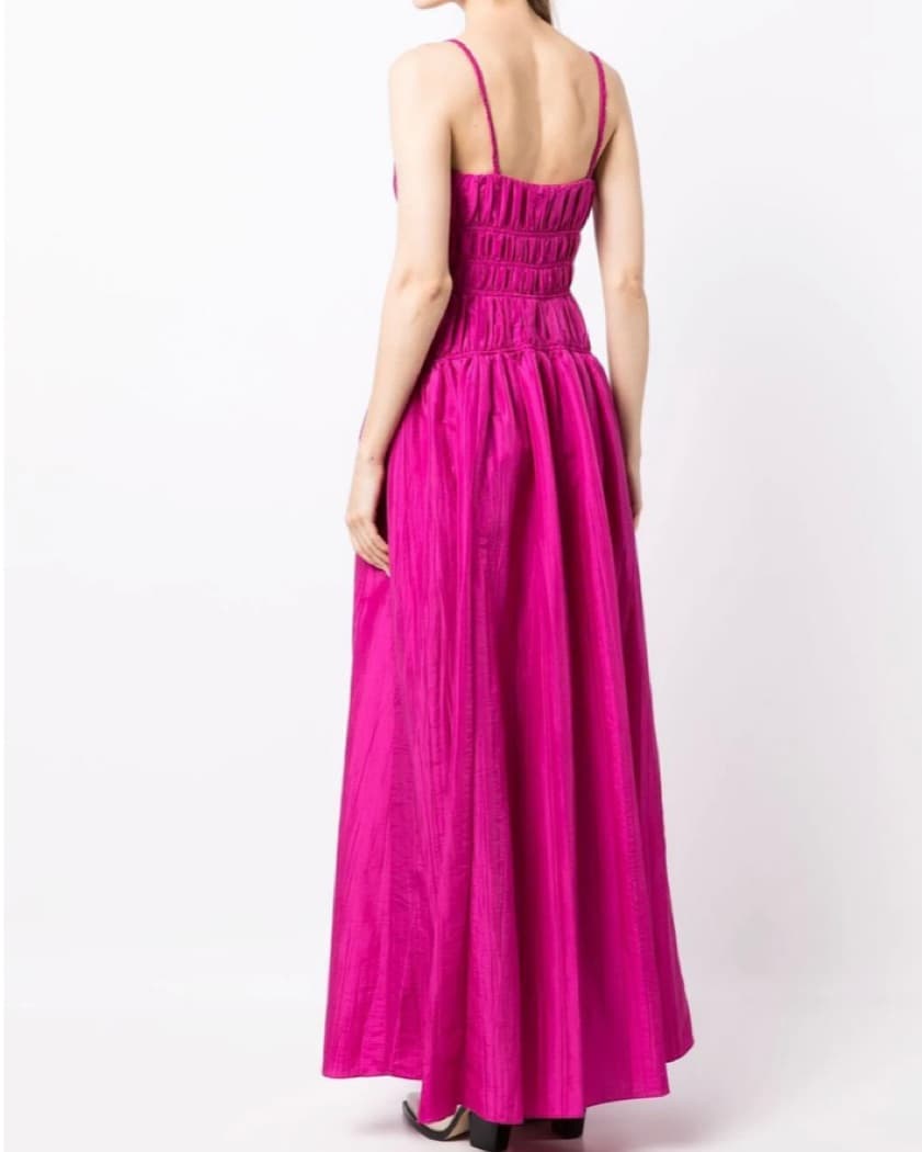 shirred-panel maxi dress - Image 3