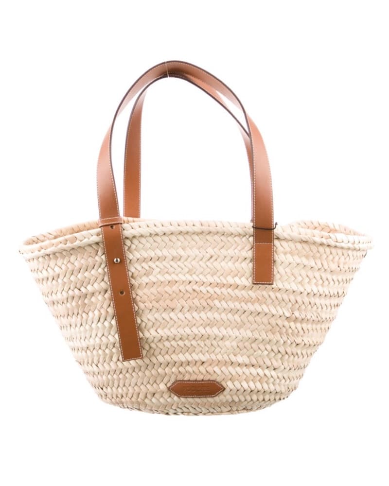 Poolside Raffia Shoulder Beach Tote - Image 1