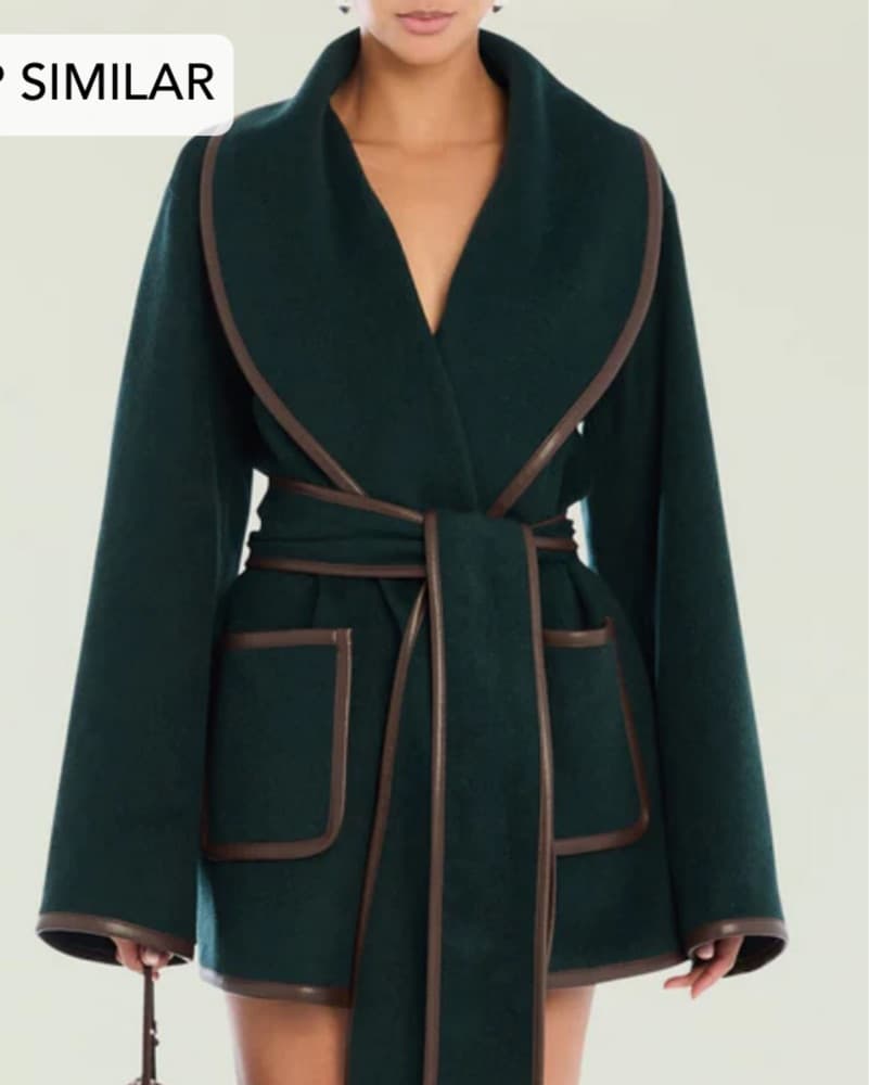 Dulcetta Wool Coat SEROYA Green - Image 5