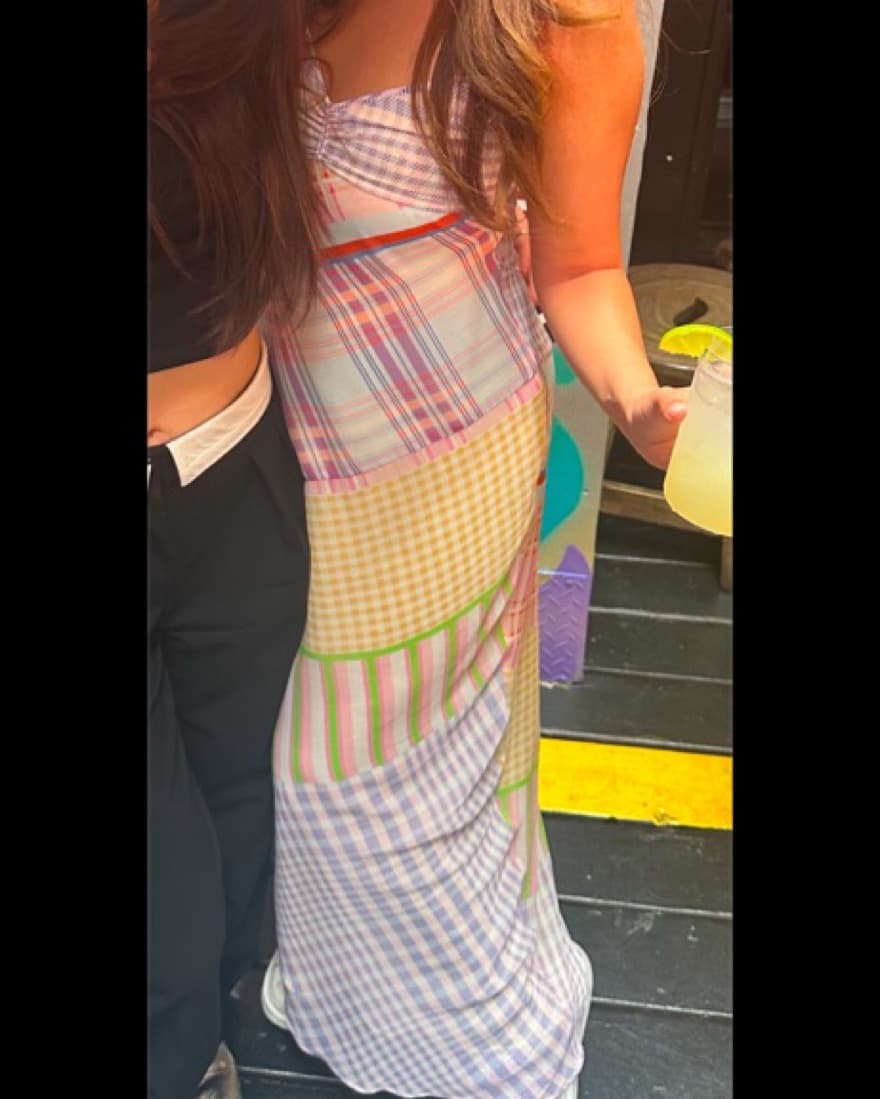 Fun Mix Pattern Maxi Dress - Image 1