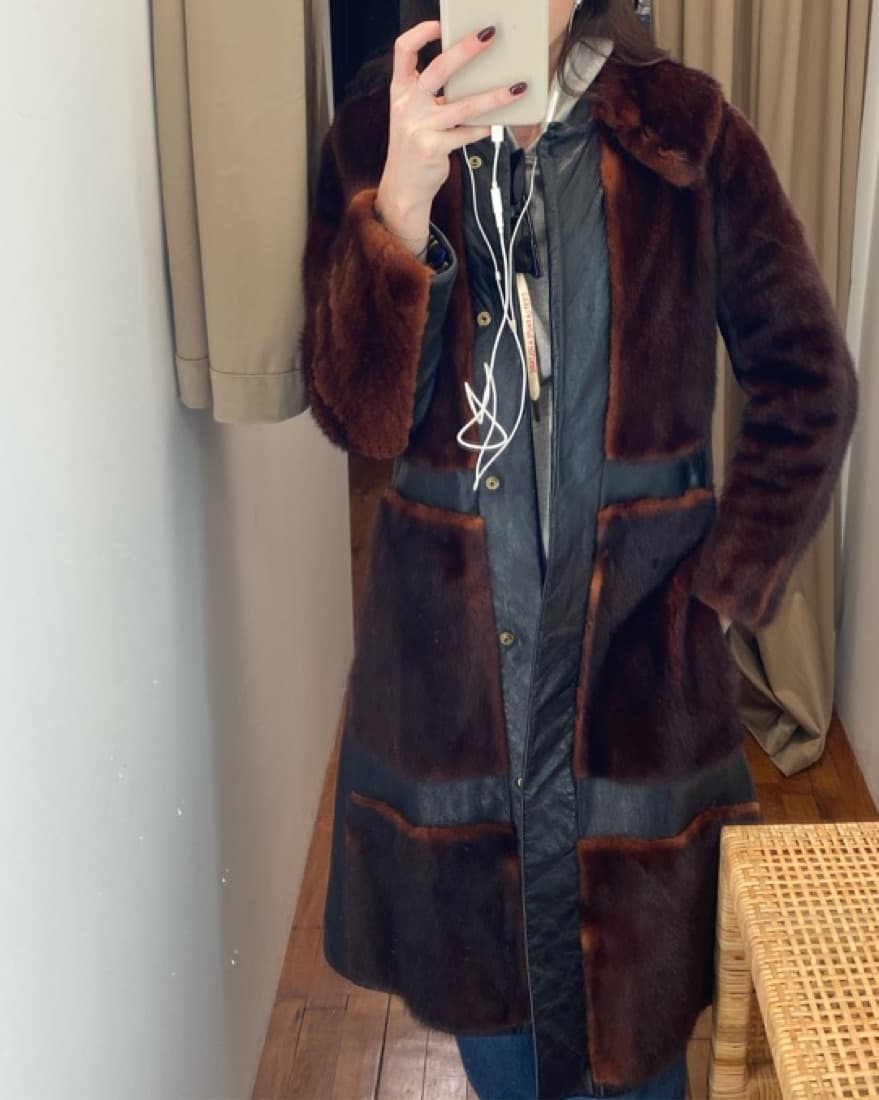 Mink / Leather Coat  - Image 2