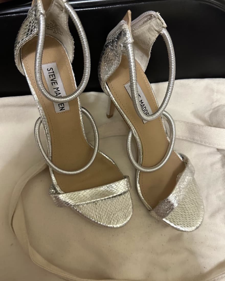 Steve Madden Silver Heels - Image 1