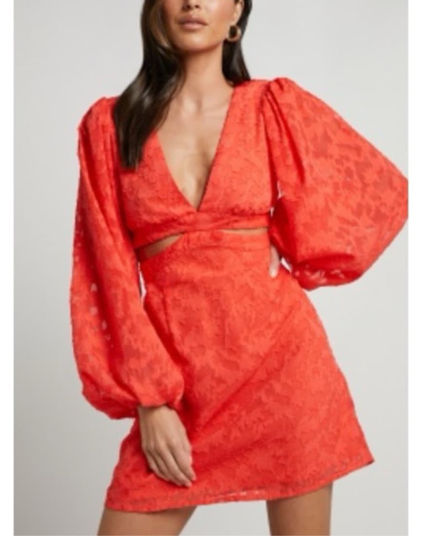 ARYANA MINI DRESS In coral - Image 4