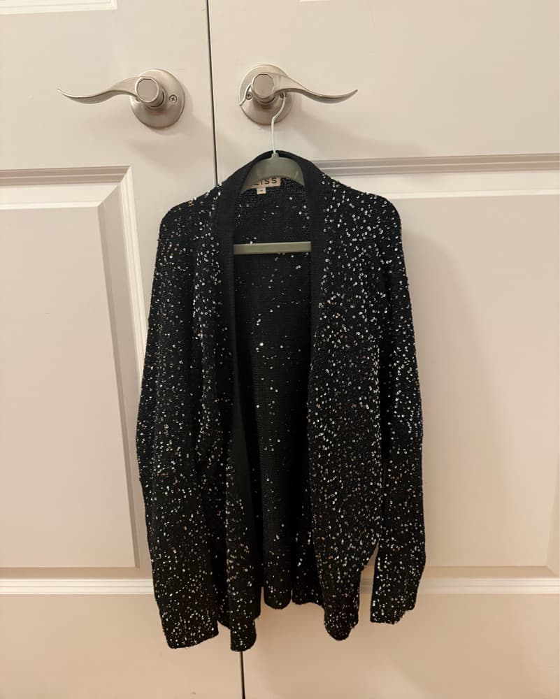 Reiss Sparkly Black Sweater - Image 2