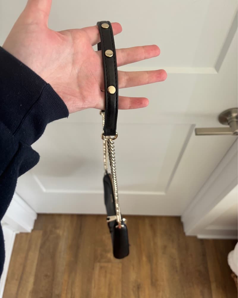 Black Leather Crossbody Bag - Image 3