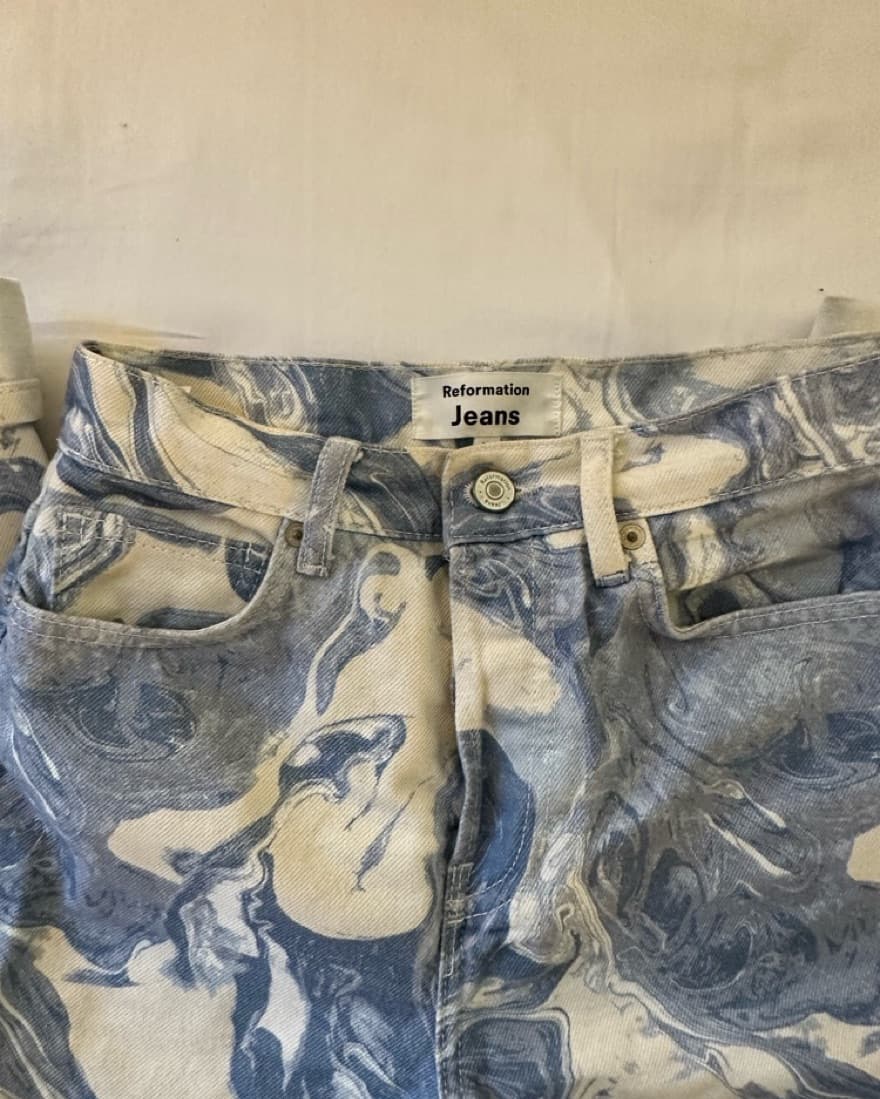 Reformation Marble Jeans - Image 5