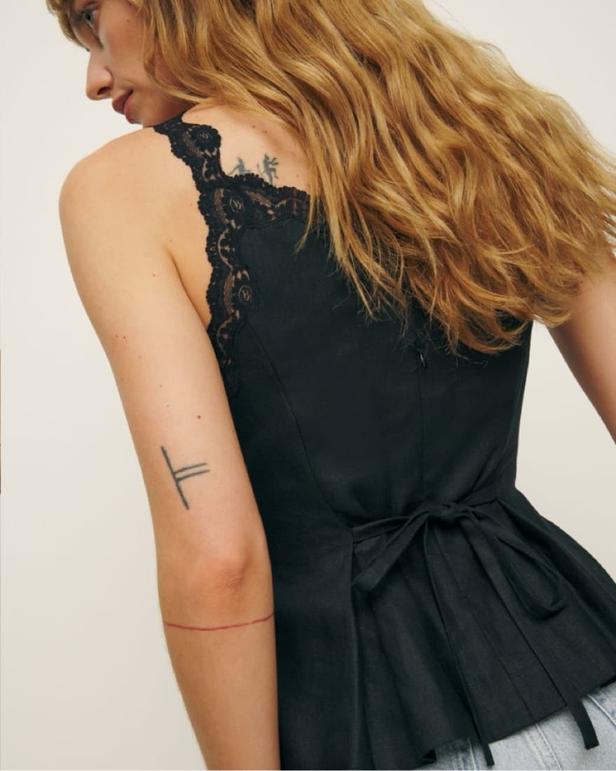 Reformation Josefina Linen Top  - Image 2