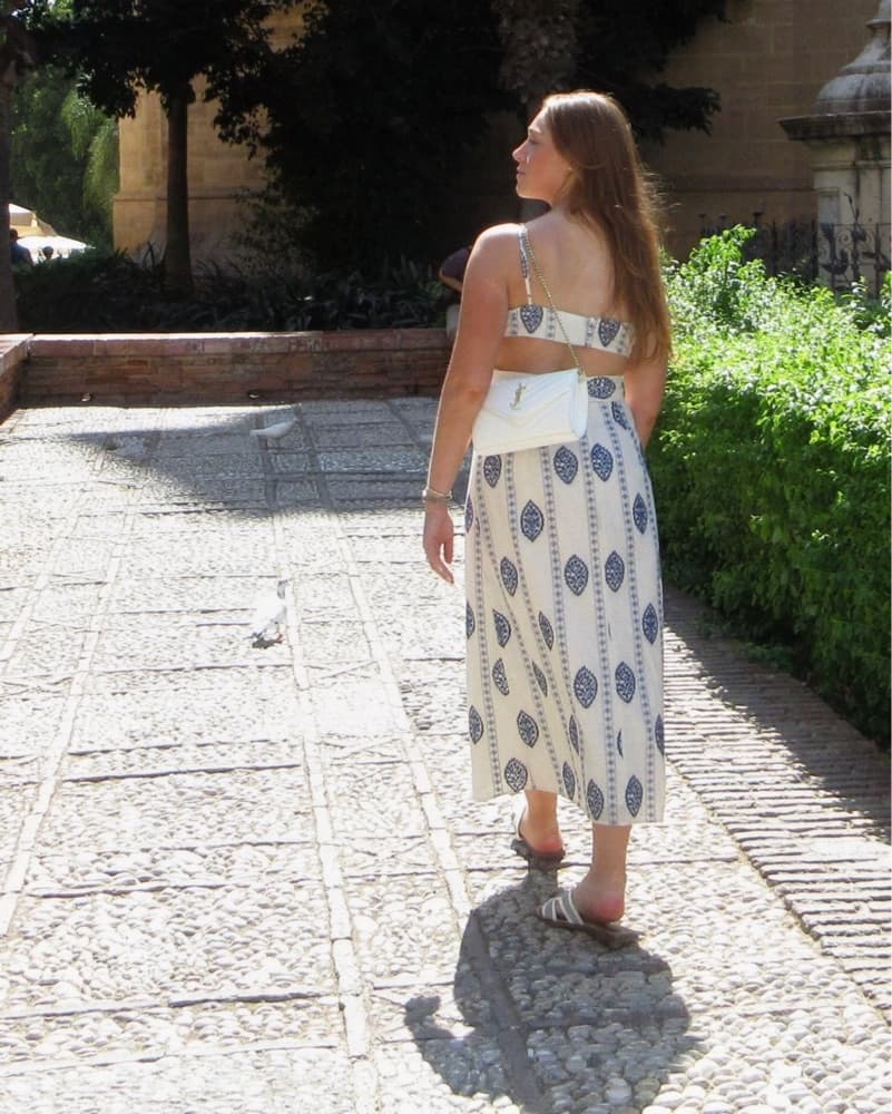 Zara Embroidered Cut Out Midi Maxi Dress - Image 2