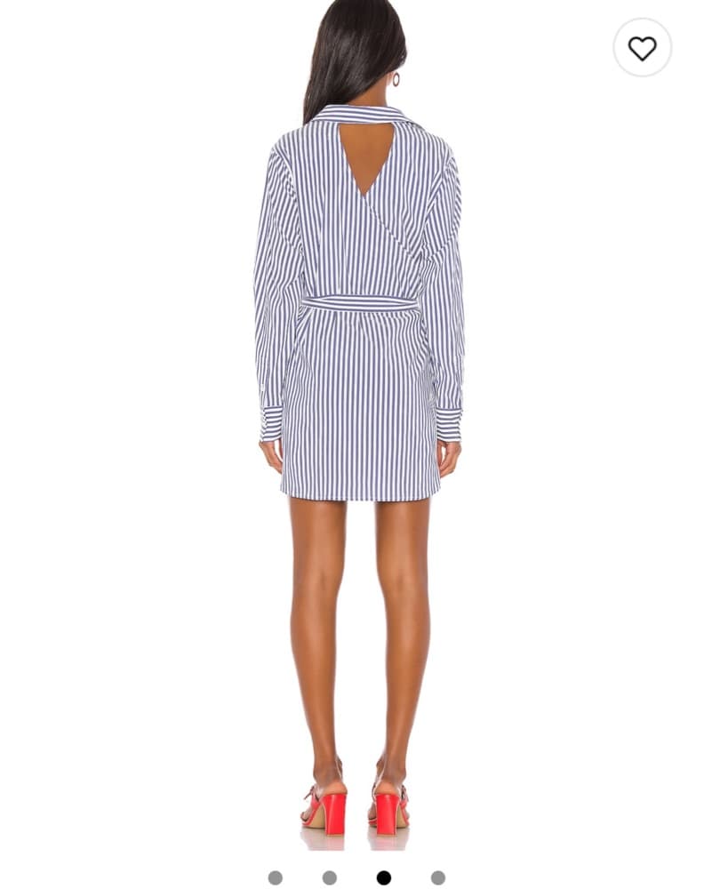 Striped Button-Down Dress with Cutout Detail - Image 4