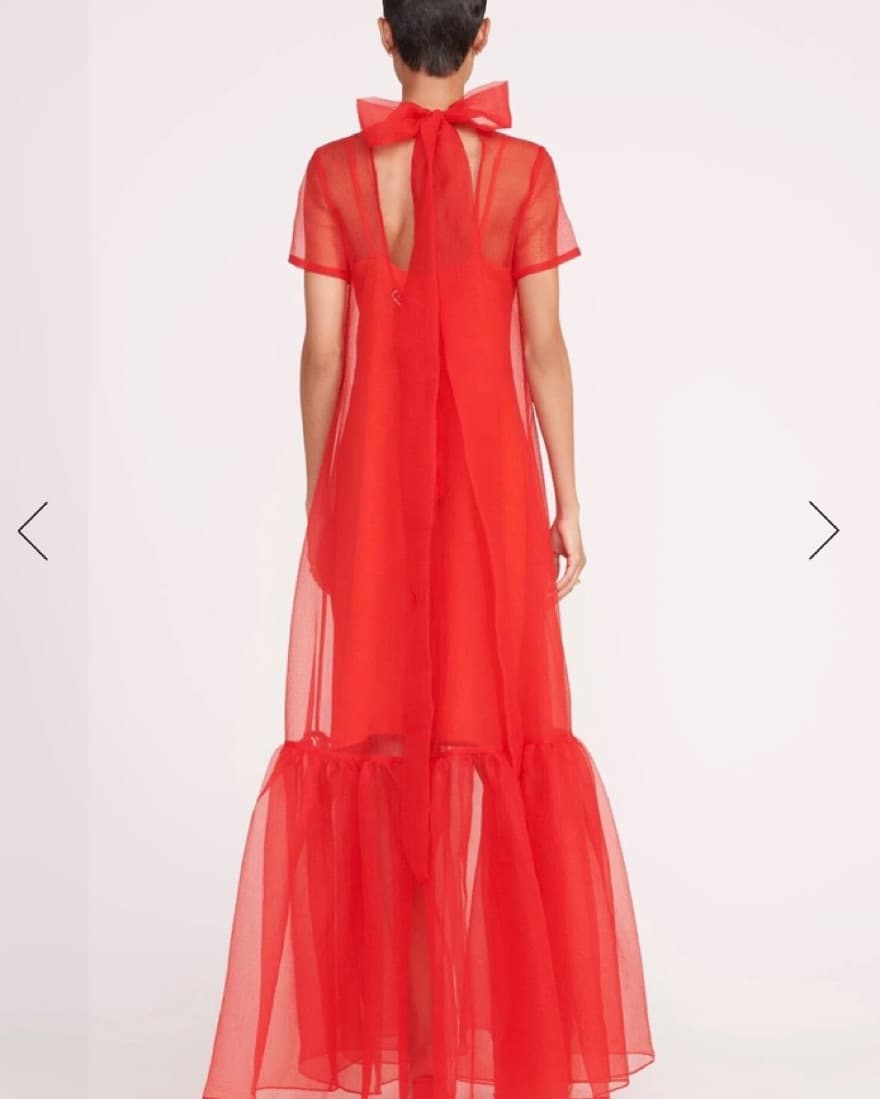 Staud Red Calluna Dress - Image 3