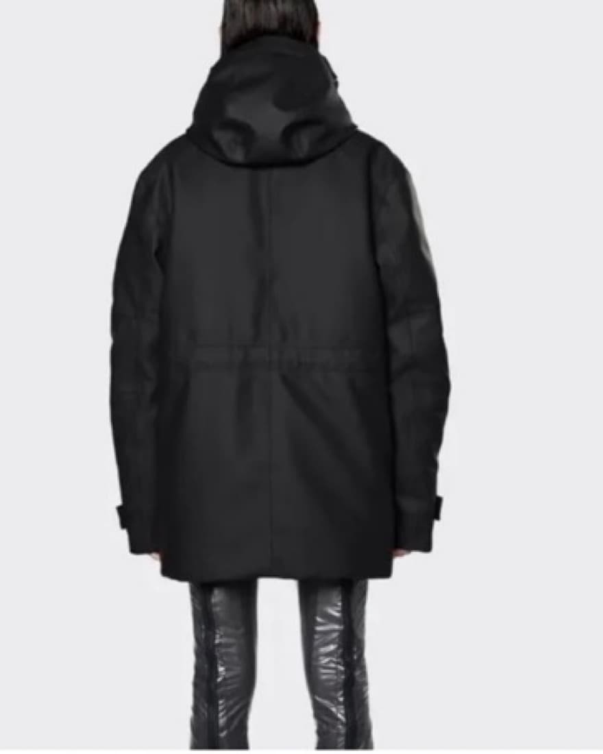 Rains Black Insulated Parka - Image 3