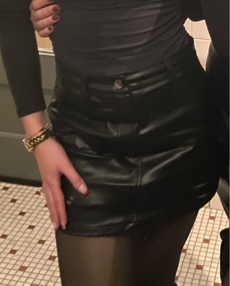Windsor Black Leather Skort  - Image 4