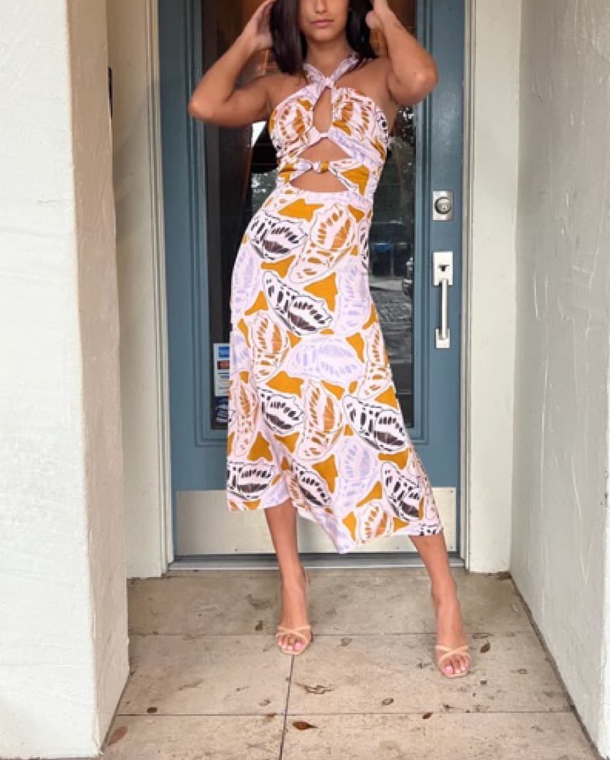 For Love and Lemons Esmeralda Midi Dress - Image 1