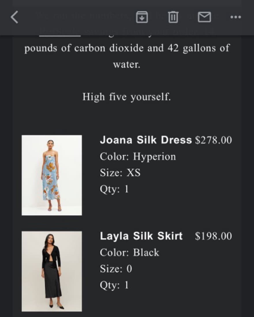 Reformation Joana Silk Dress Blue Floral - Image 3