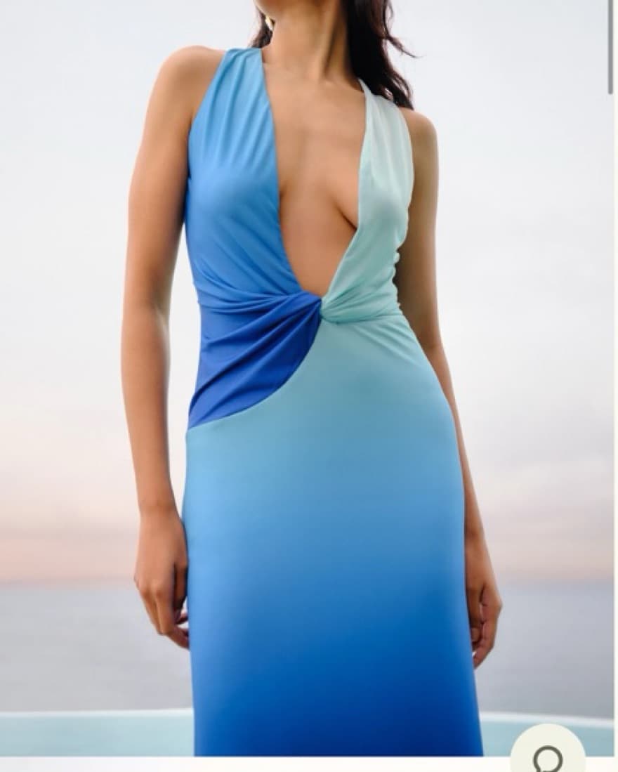 Meshki Blue Stella Ombre Maxi Dress - Image 3
