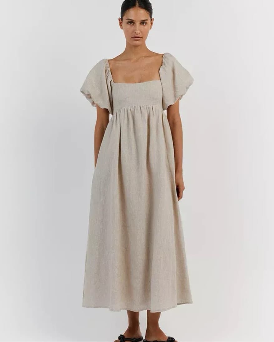Diish Monty Natural Linen Dress - Image 1
