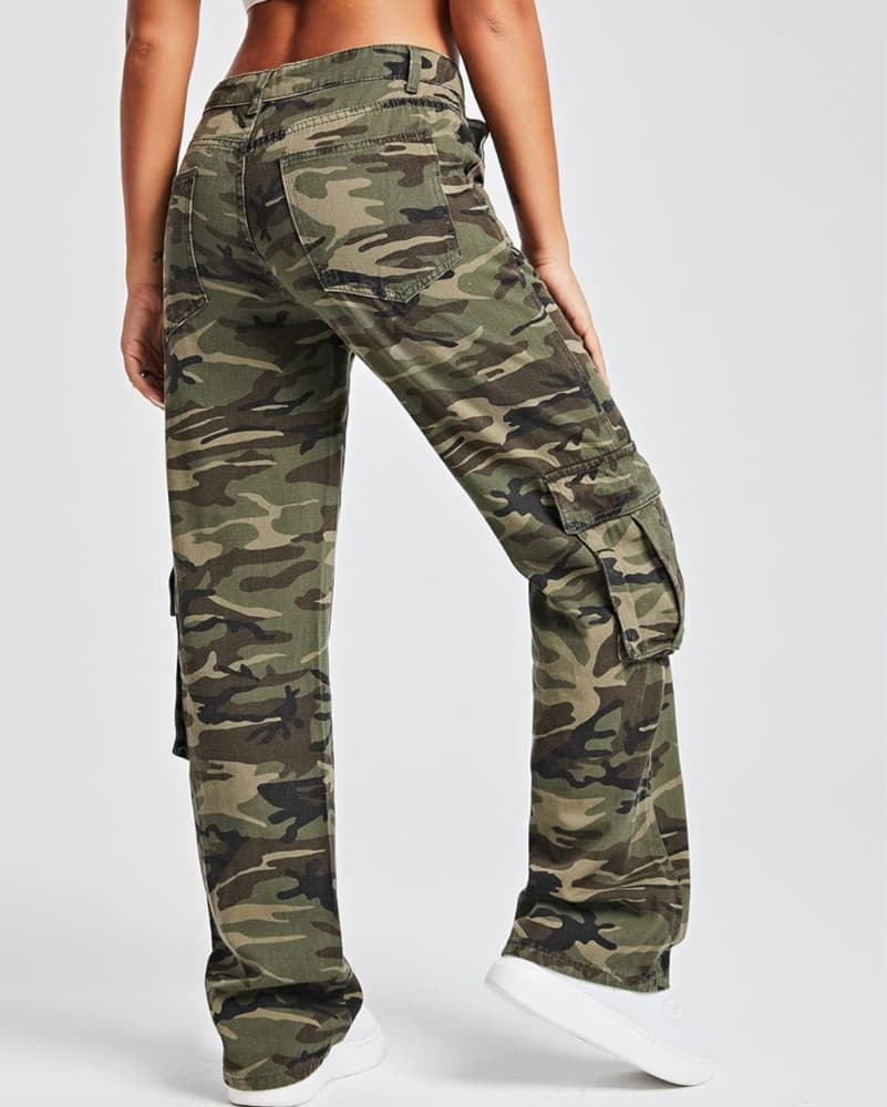 Wide Leg Denim Army Pants - Image 3