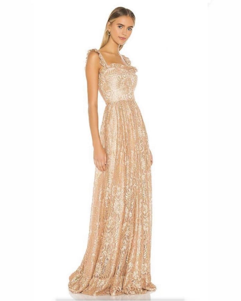 Sabina Musayev Cleo Rose Gold Gown - Image 3