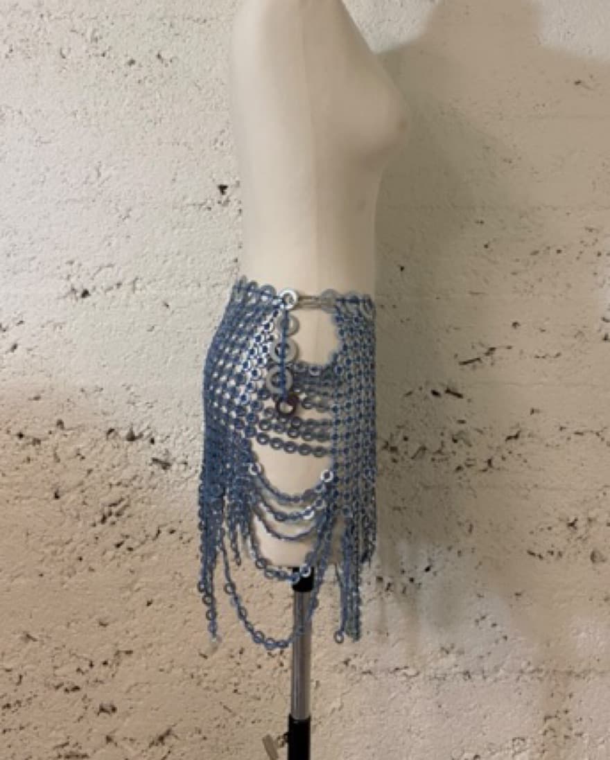 Mega Mikaela Custom Blue Chain Skirt - Image 3