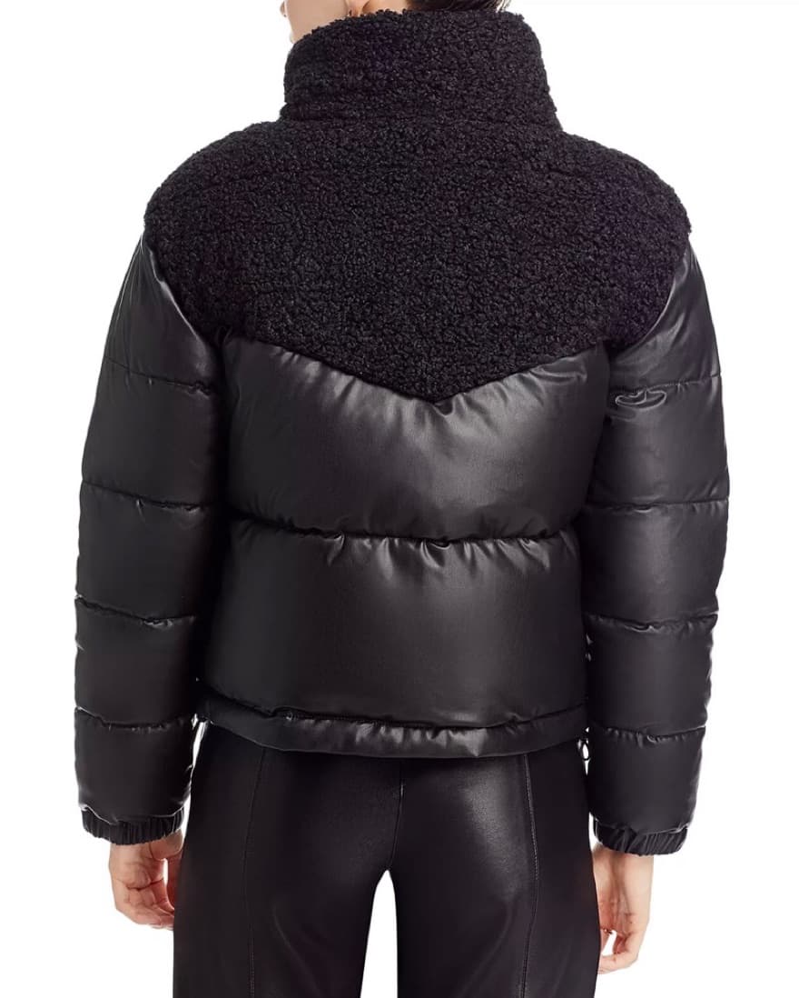 AQUA LEATHER AND SHERPA PUFFER - Image 2