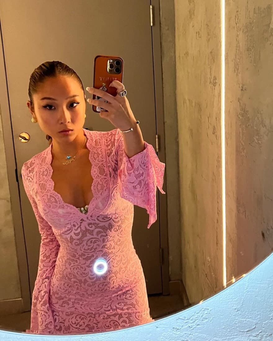 Pink Lace Dress - Image 1