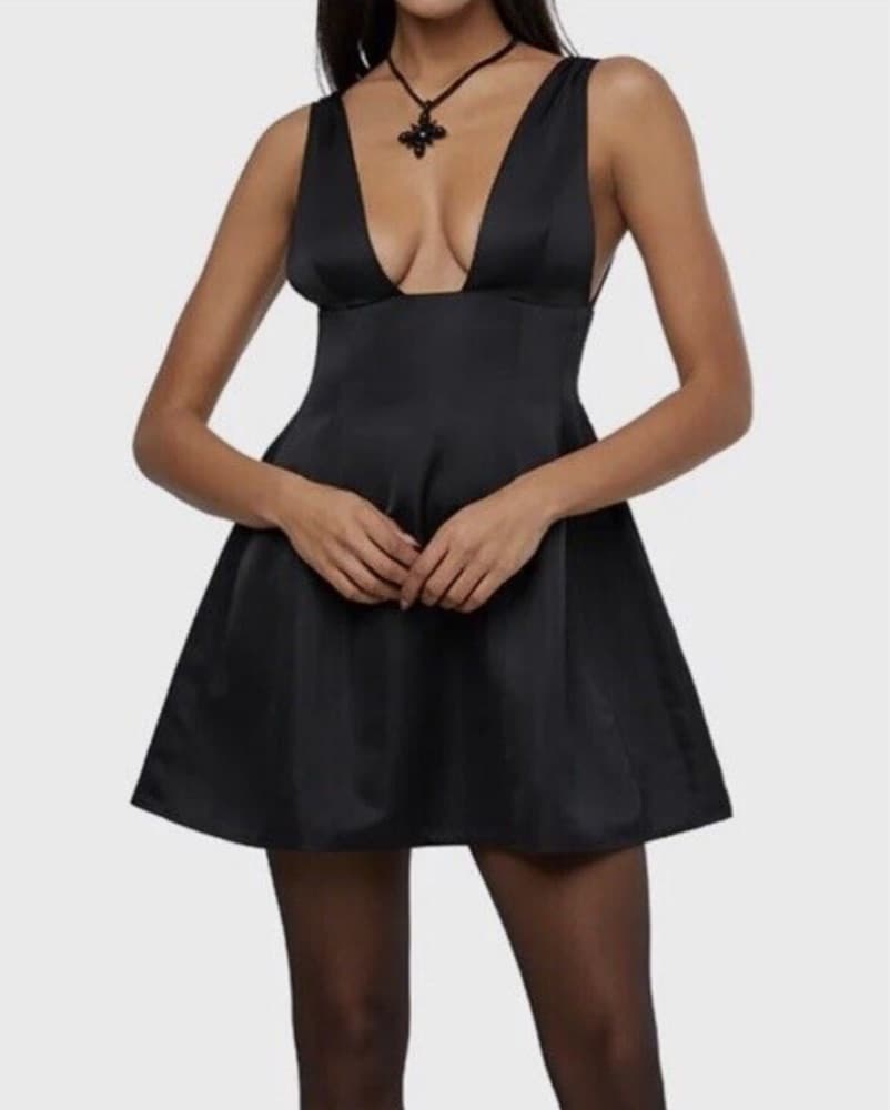V-Neck Mini Dress - Image 4
