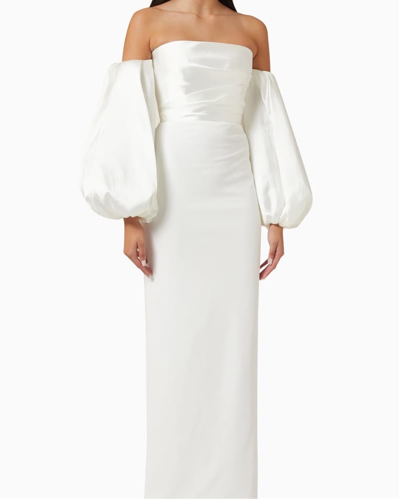 Solace London White Carmen Gown - Image 1